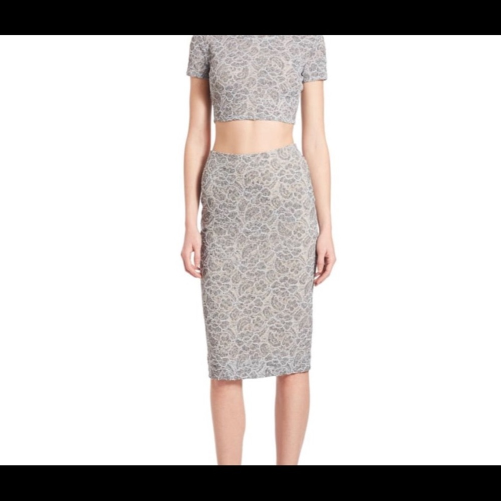 BCBG MaxAzria 2-piece lace floral dress.